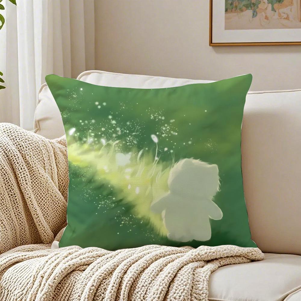 Healing Iittle Fresh Cartoon Animal Cushion Cover Pillowcase Antidustmite Living Room Sofa Decor Cushion Room
