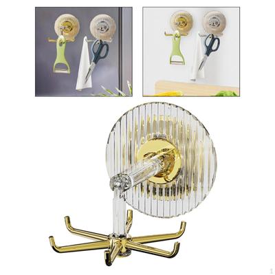 2 Pieces 360° Rotating Utensils Hooks Hanging Utensil Holder Strong Suction Light Luxury