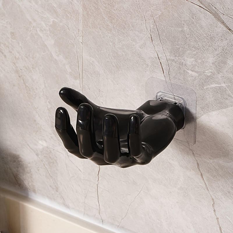 Creative Palm Up Hook Soap Holder Finger Hand Shape Design Wall Hanger Hooks Bathroom Storage Display Rack Decor Home Organizer