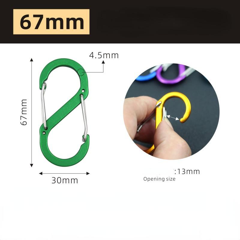 

Пряжка S-типа для альпинизма, рюкзак с 8-значной пряжкой, быстроподвесной рюкзак из алюминиевого сплава, многофункциональный крючок с пряжкой для кемпинга, кемпинга, EDC M