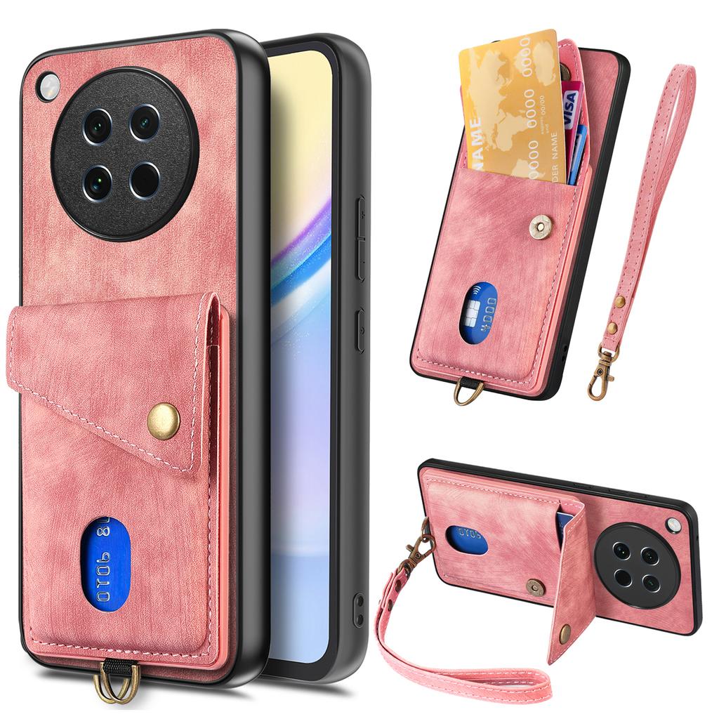 For Oppo Find X8s 5G Case with Card Holder Kickstand Leather Phone Back Cover