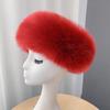 New Winter Thick Furry Hairband Fluffy Faux Fur Women Girl Fur Headband Hat Winter Outdoor Earwarmer Ski Hats Snow Cap