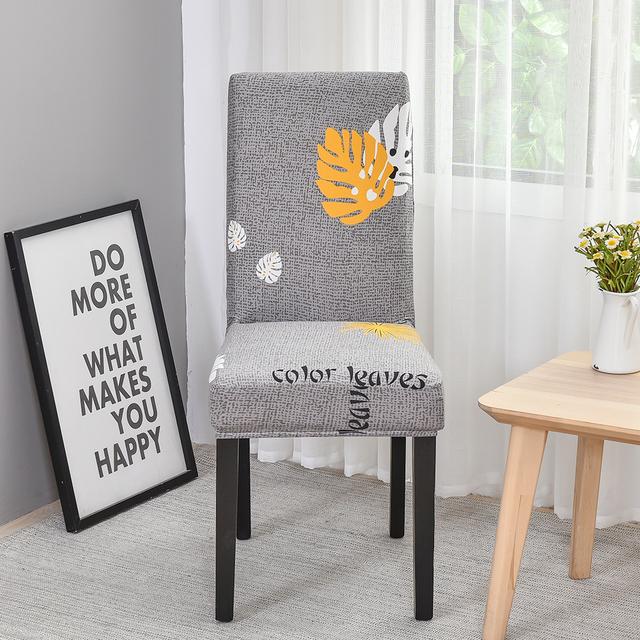 Stretchy Printing Chair Cover For Living Room Machine Washable Backrest Chair Seat Protective Covers Chair Slipcovers Restaurant Banquet Event