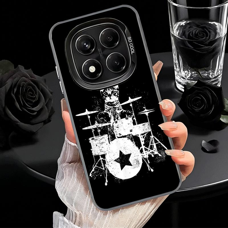 Drum Set Rock Music Soft Phone Case for Xiaomi Redmi Note 13 14 15 Pro Plus 12S 12 11S 11 11T 10S 10 Shockproof Cover Back Shell