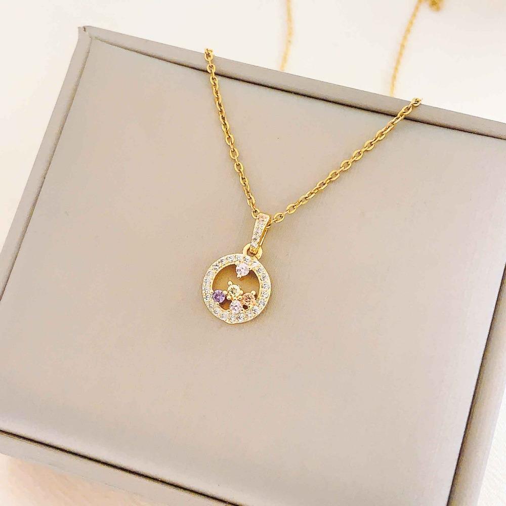 Necklace Women Do Not Fade Summer Small Cute Temperament Titanium Steel Necklace Versatile High-end Jewelry Simple Collarbone Chain