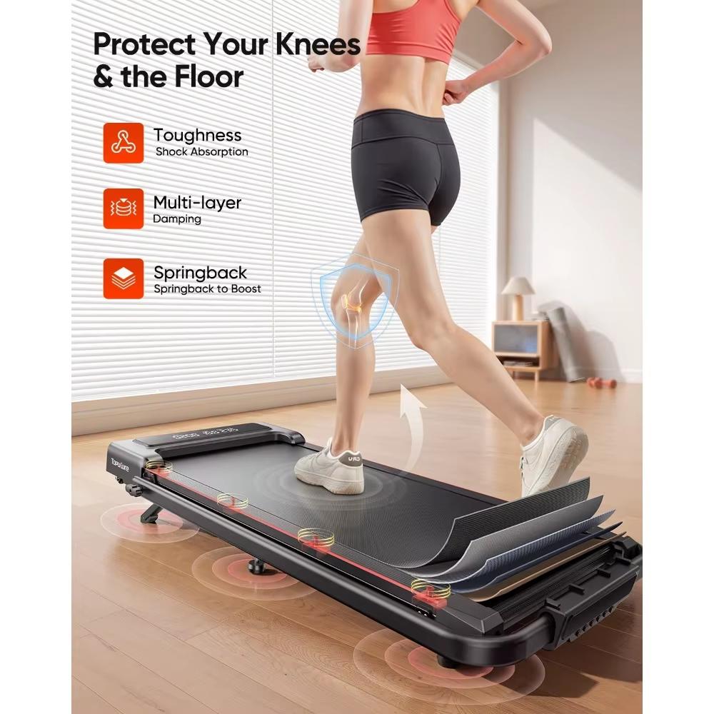 New Toputure TP4 4in1 Faltbares Laufband, 12km/h, 9% Neigung, 2,5 PS Motor, Fernbedienung & LED Display, Platzsparend for Home & Office