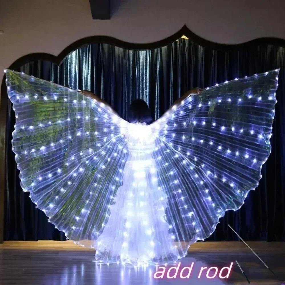 Belly Dance Wings LED Isis Shining Glow Prop For Halloween Performance Adult Angel Party Cosplay Stage Show