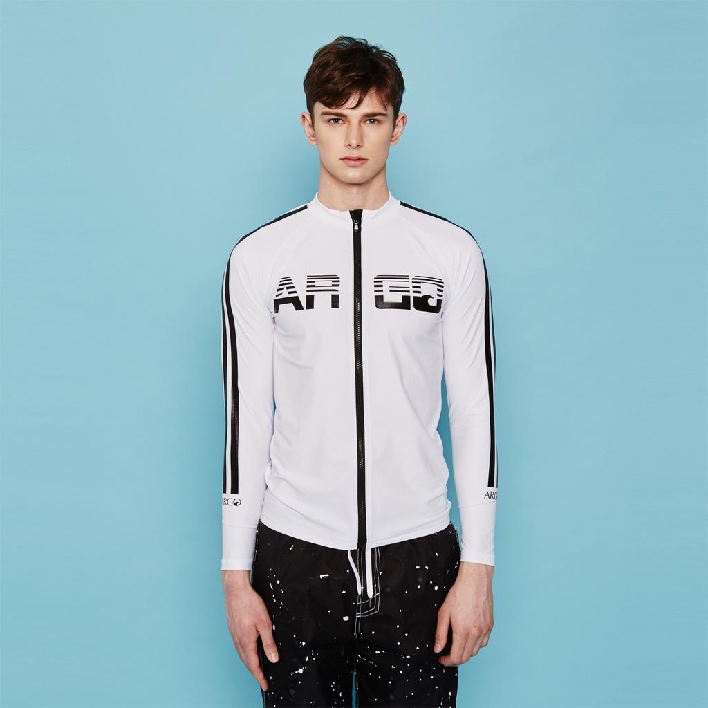 ARGO Line (Wh) Men'S Zip-Up Rash Guard