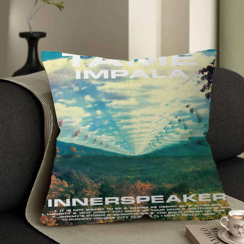 Neue Tame Impala Psychedelische Kissenhülle Kissenbezug Auto Wurfkissenbezug Für Sofa Auto Weihnachtsgeschenk 40x40cm 45x45cm