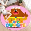 Hey Duggee Round Area Rug,Carpet Rug for Living Room Bedroom Sofa Playroom Decor,Non-slip Floor Mat