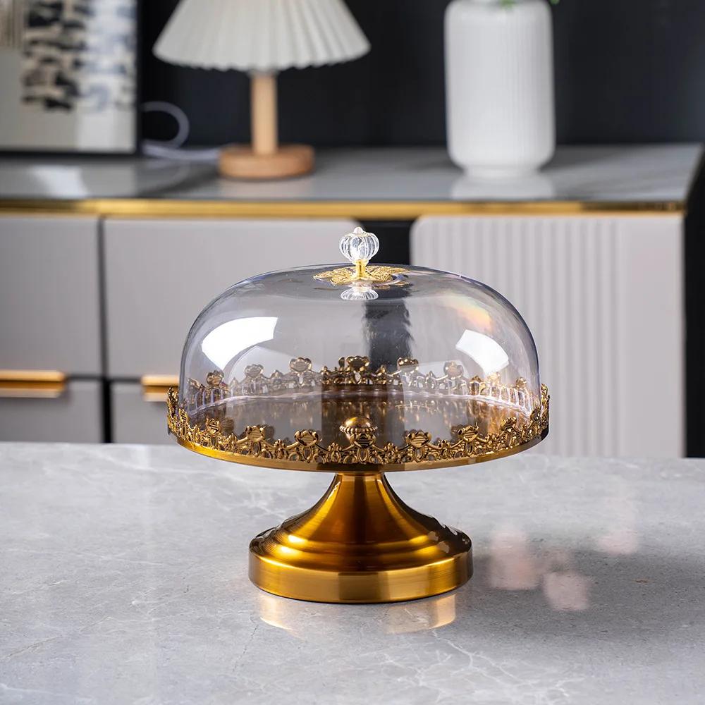 Light Luxury Fruit Tray Living Room Household Snacks Placed Candy Tray New Dessert Rack Dessert Table Cake Tray