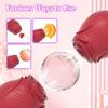 Rose suction toy 10-speed vibrator 3 in 1 vacuum stimulation G-spot oral nipple clitoris anal sex toy adult female toy