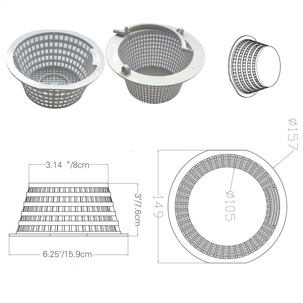 Pool Skimmer Basket Parts Accessories Round Round Basket Part  For Swimming Pool Accessories