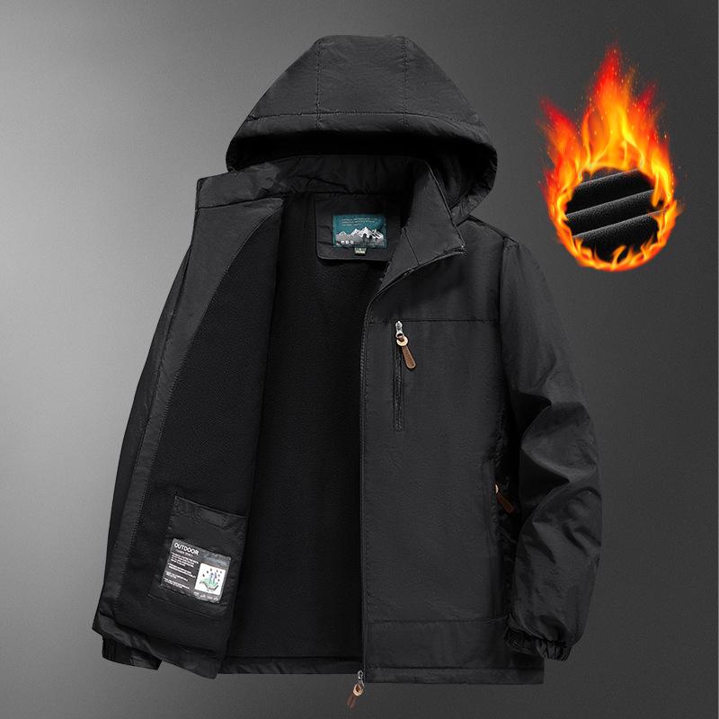 Wasserdichte Winddichte Dick Gefütterte Outdoorjacke für Herren