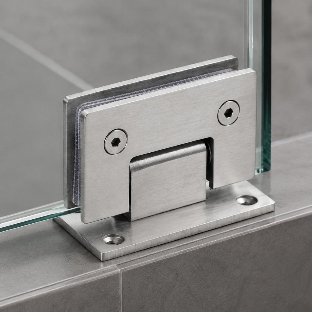 Frameless Glass Shower Door Hinge Rust-Resistant with Clamp