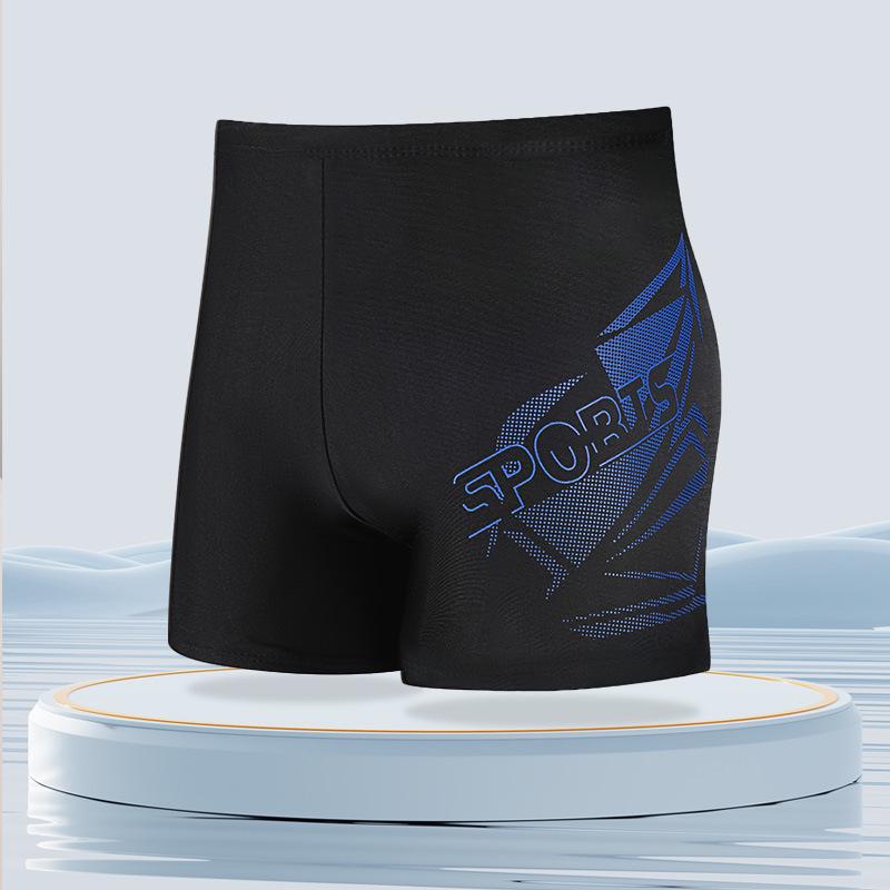 2024 Men's Quick-Dry Anti-Embarrassment Swimsuit: Fashionable, Breathable, Professional Flat-Angle Trunks