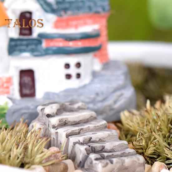 TOP-MART 2stk Miniatyrharpiks Trinntrapp Modell DIY Dukkehus Fairy Hagetilbehør Hjemmeinnredning