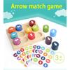 Baby Montessori Wooden Toys Color Direction Sensory Board Arrow Matching Game Logical Thinking Training Educational Blocks Toys