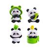 Quirkys Panda Sculptures Compactly Vehicle Dashboards Decorations Desktop Miniature Garden Design Animal Figures Display