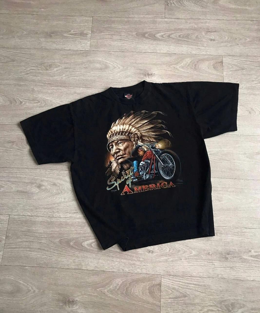 Vintage Jessie James Spirit of America Biker T-shirt 90s 2XL