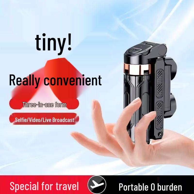 JC25 Portable Bluetooth Selfie Stick with Anti-Shake, Telescopic Tripod for Travel and Live Streaming Photography