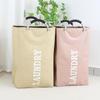 Foldable Large Capacity Cotton & Linen Laundry Basket with Thickened EVA - Ideal for Clothes, Toys, and Quilt Storage