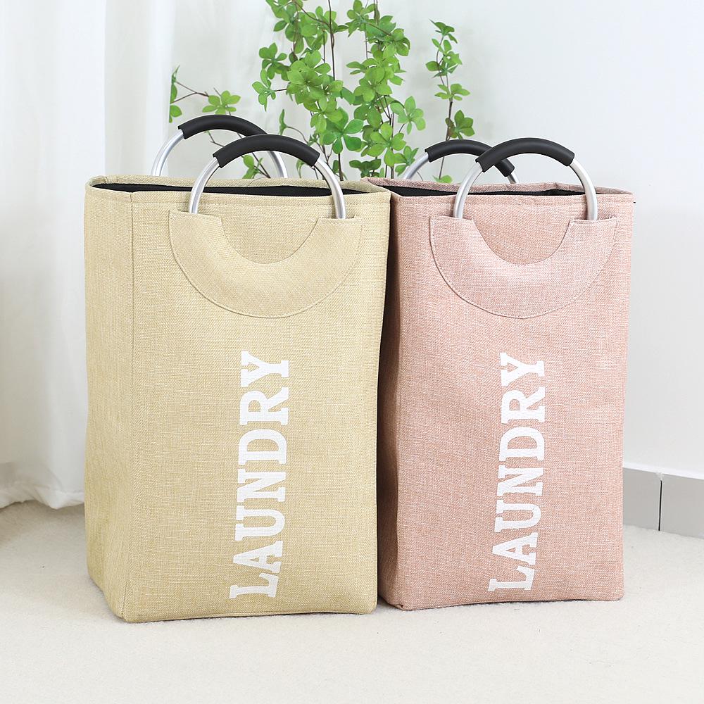 Foldable Large Capacity Cotton & Linen Laundry Basket with Thickened EVA - Ideal for Clothes, Toys, and Quilt Storage