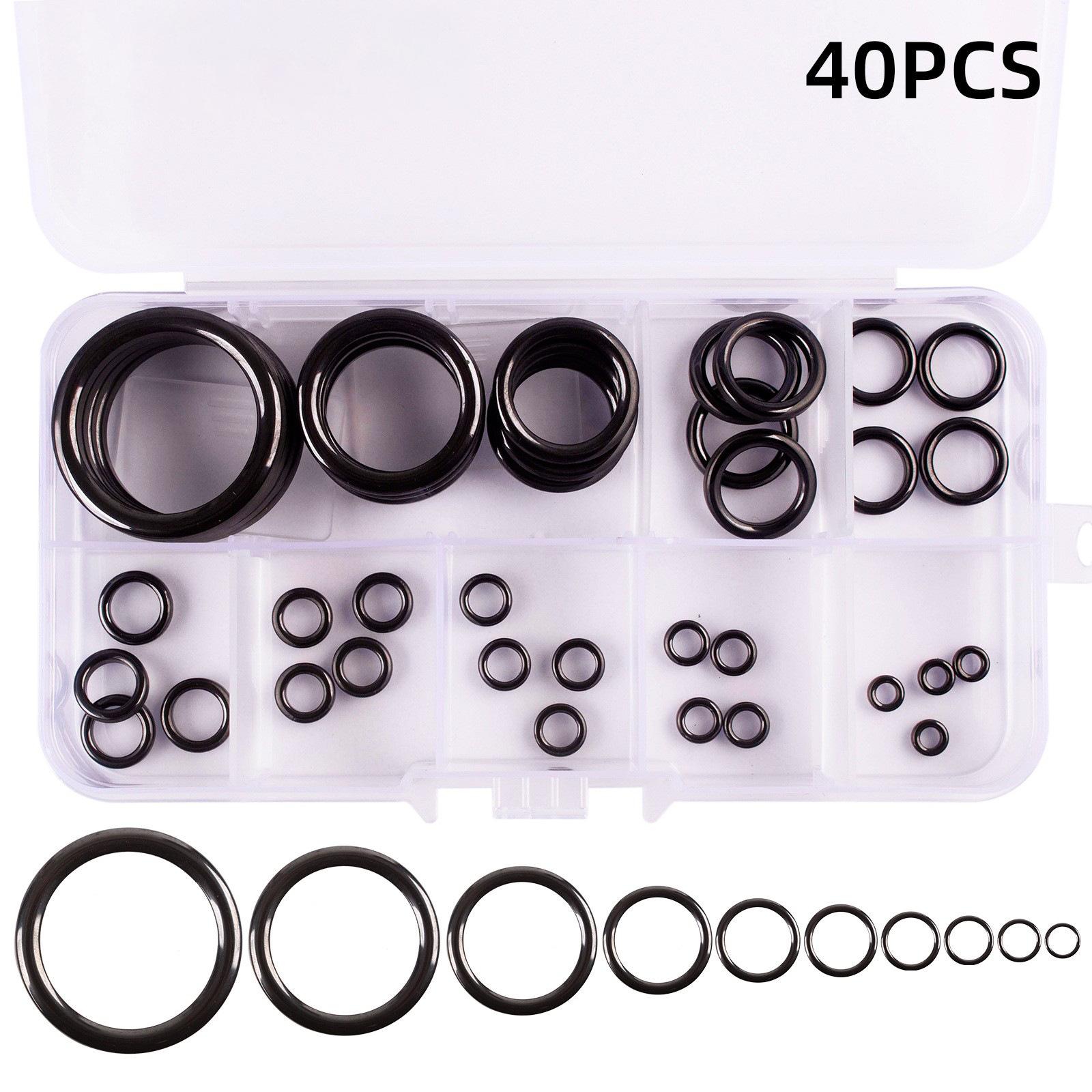

40 Pieces, Black Ceramic Ring, Wire Ring Repair, Magnetic Ring, Wire Guide Ring, Eye Guide, Stone Rod, Sea Rod, Far Throw Luya Fishing Gear