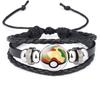 Anime Poke Ball Handmade Multi Layer Woven Bracelet Anime Surrounding Time Gem Fashion Handicrafts