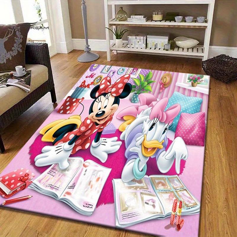 

1pc Disney Minnie Mouse Pattern Area Rug Soft Flannel Floor Mat for Living Room, Bedroom, Kitchen, Sofa Coffee Table Floor Mat, Machine Washable 60cm by 90cm
