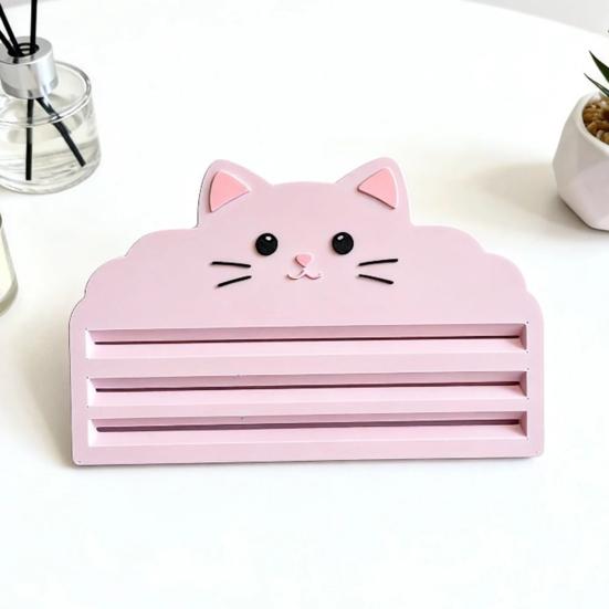 Mačkadlo na kočičí krmivo 3 přihrádky Škrabka na kočičí pamlsky ve formě tyčinky 3D tištěný proužek s kočičí svačinkou Krmicí nástroj pro pyré Lízací mokré pamlsky