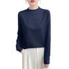 Nuovo Top Base Layer alla Moda Maglia Base T-shirt Collo Alto Maglione Lavorato a Maglia Leggero Stile Primavera/Autunno da Donna
