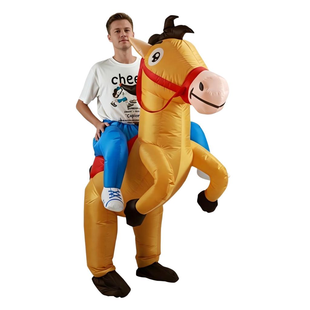 Aufblasbares Dinosaurier-Fahrradkostüm – Lustige Requisite für Partys & Cosplay