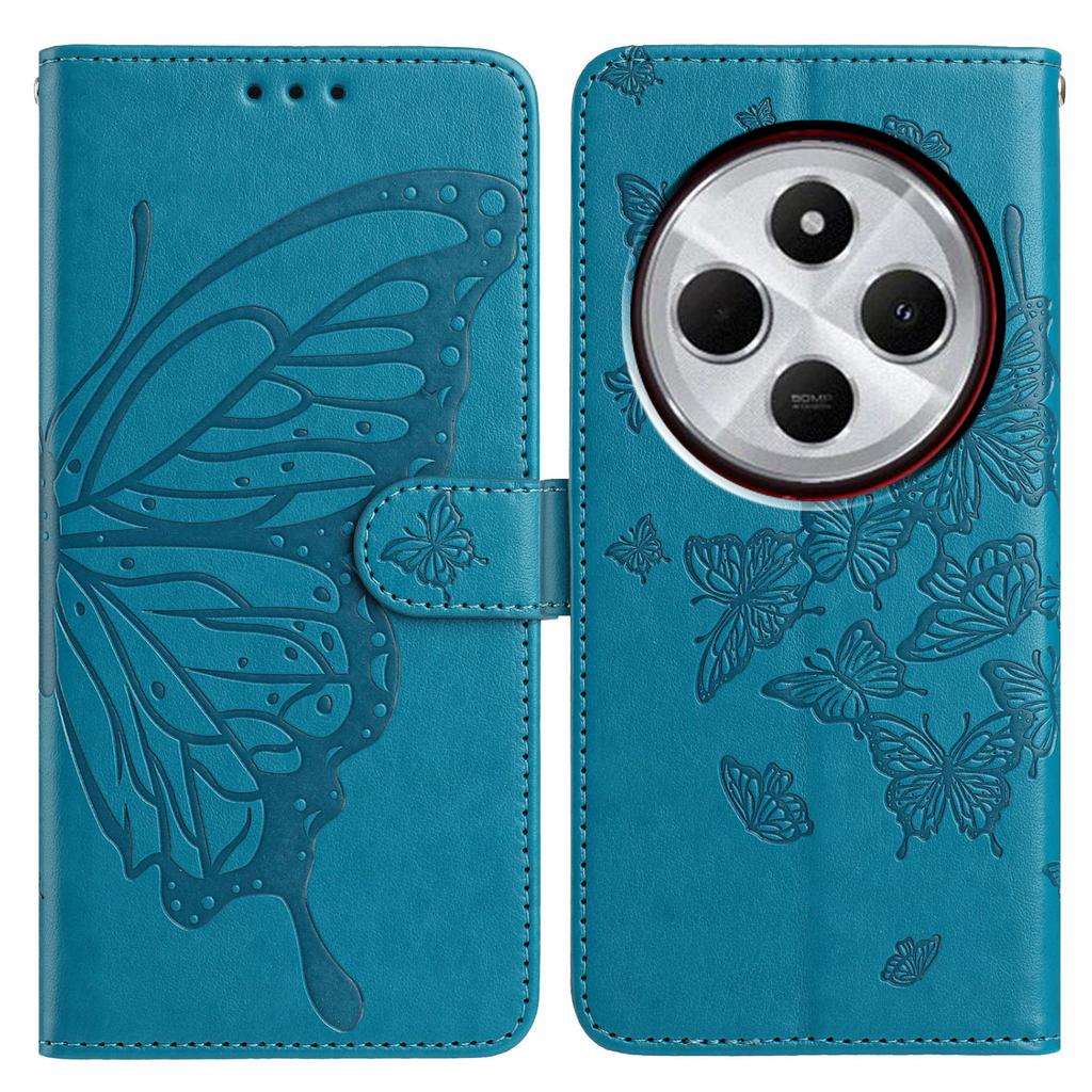 Peněženkové pouzdro pro Xiaomi Redmi 14C 4G/14C 5G/14R 5G/A4 5G/A3 Pro 4G/Poco C75 4G/Poco M7 5G PU kožený kryt na telefon s popruhem