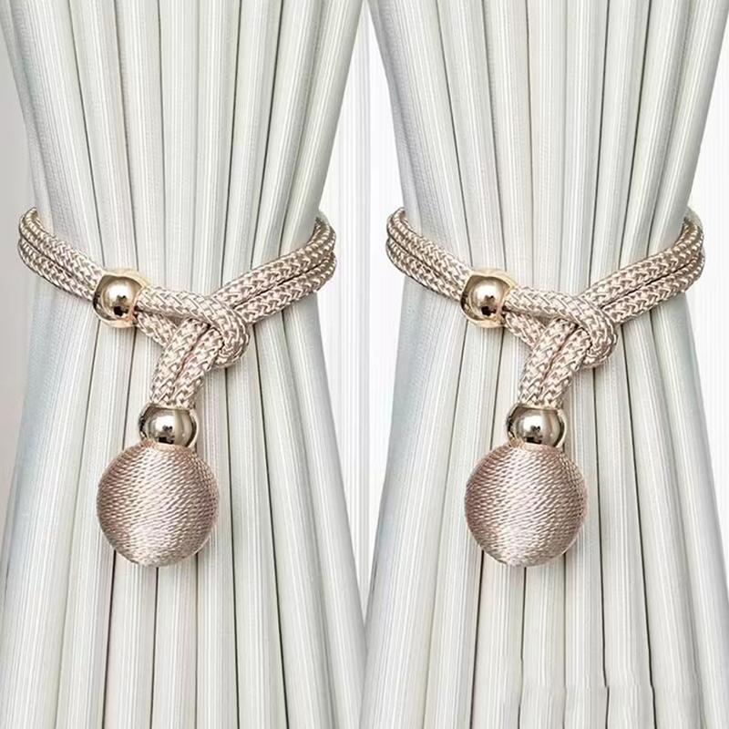 1-5Pairs Adjustable French Ball Curtain Tiebacks High Quality Draped Holdbacks Decor Curtain Fixer Home Window Curtain Accessory