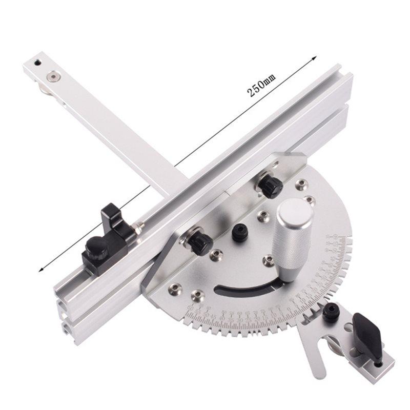 Woodworking Push Handle Adjustable Angle Disc Slide Aluminum Push Ruler Bandsaw Inverted Trim DIY Auxiliary Tool
