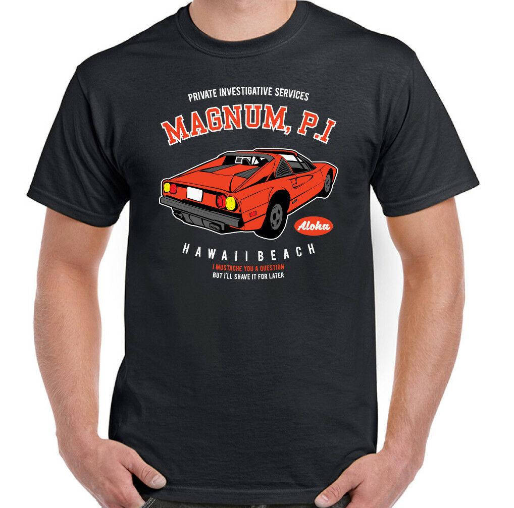 Magnum PI T-Shirt Private Investigator Mens Funny TV Show 80 s Programme Retro XL