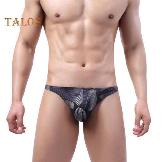 

Мужские треугольные трусы с цветным принтом, объемный карман, средняя талия, отличная воздухопроницаемость, разнообразные цвета, трусы для повседневной носки, сна, работы, путешествий L чёрный