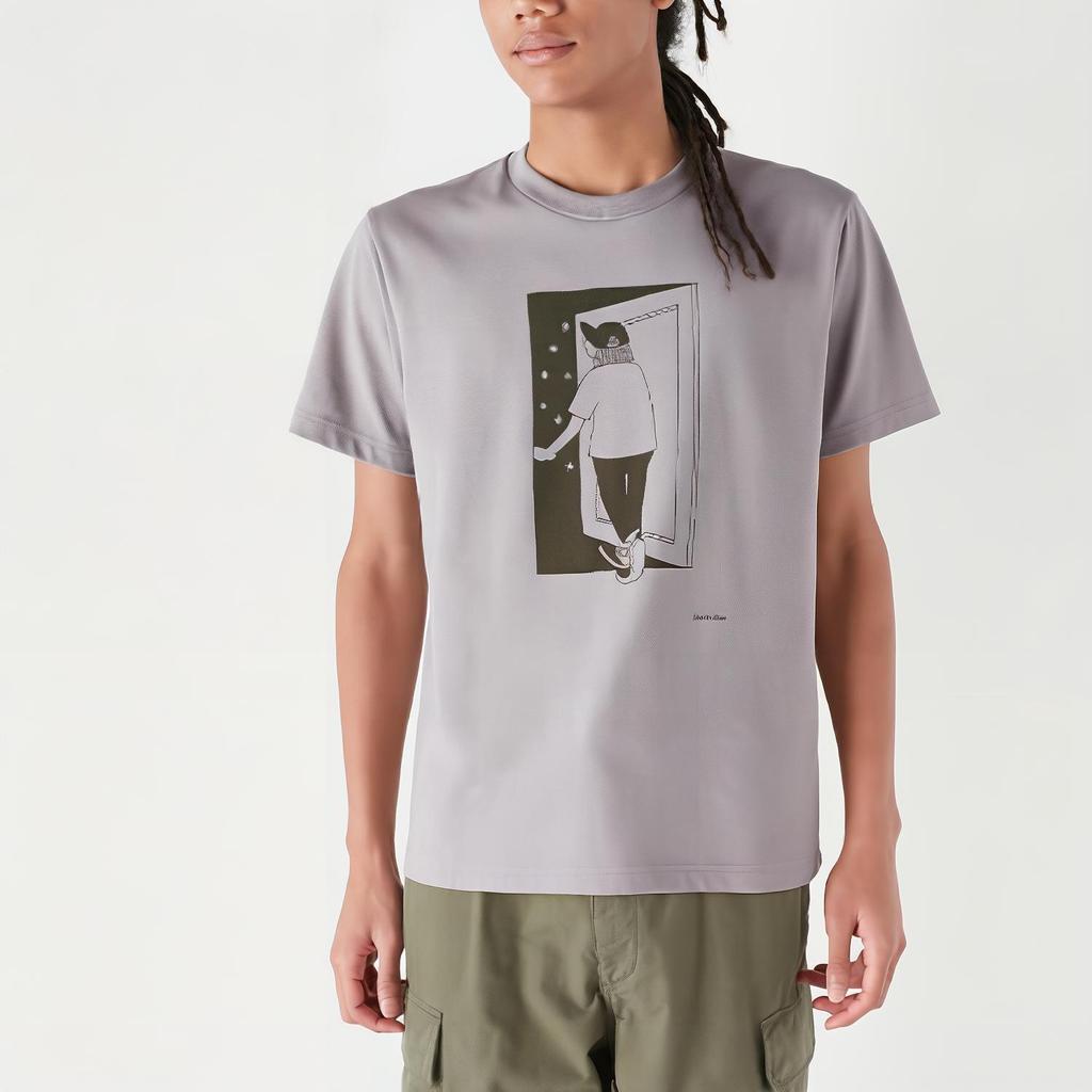 UNIQLO Cartoon Anime Print Crew Neck Short Sleeve T-Shirt Unisex Tops 458408-03