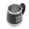 Portable Electric Stainless Steel Self Mixing Cup Magnetic Stirring Coffee Mug Black
