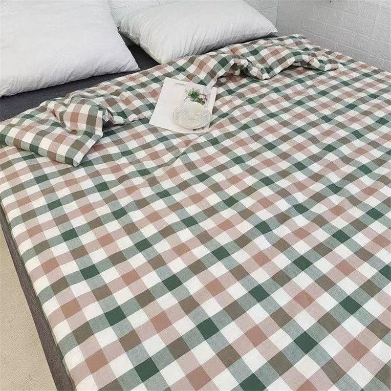 Baumwoll-Bettlaken Vier Jahreszeiten Weiches Spannlaken für King- und Queen-Size-Bettwäsche Haushalt Hotel Wohnheim Matratzenbezüge