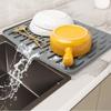 1pc Anti Slip Kitchen Silicone Drain Pad, Heat-Resistant Kitchen Counter Pad For Sinks, Silicone Tableware Drying Pad, Dish Rack