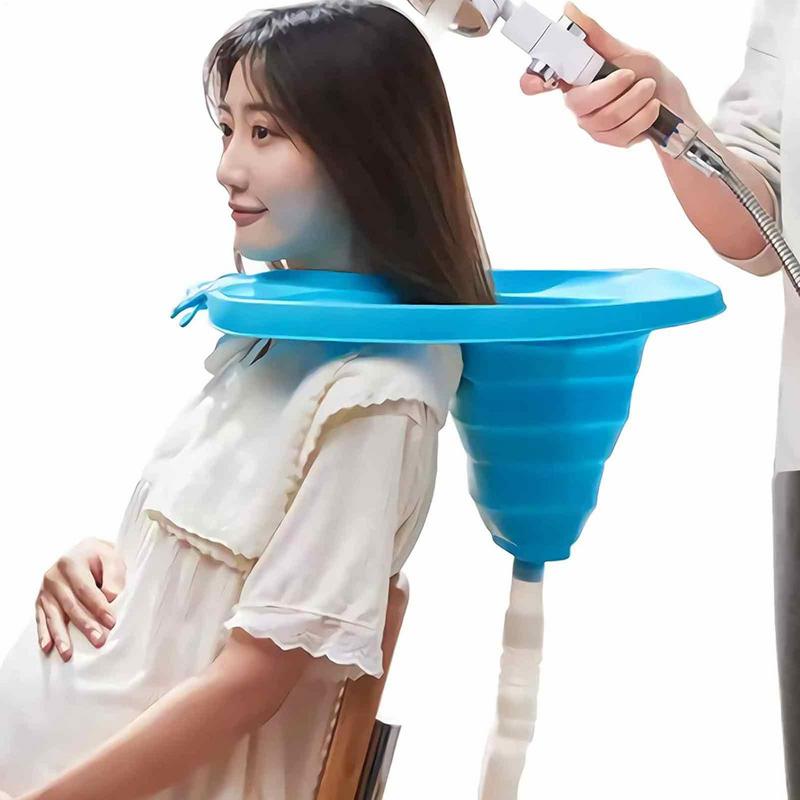Elderly Disabled Pregnant Children Portable Hair Washing Tray Kit Inflatable Shampoo Basin Bowl for Pregnant Women Elderly Child