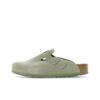 Suede Leather Comfort Closed Toe Stylish Slides Sage Green Regular Fit Unisex 1019054