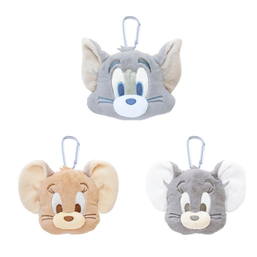 Tees Factory Tom and Jerry Plush Toy with Zipper Dusty H136xW174xD65mm Carabiner, Mascot, Color/Jerry, Approx. (TJ-5546996DJ)