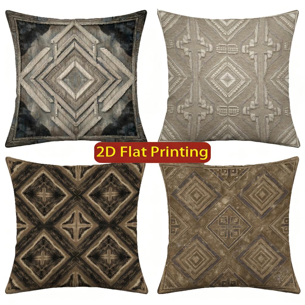 Bohemian Geometric Pattern Throw Pillow Covers Pattern Cushion Cover Suitable For Sofa Bedroom Car Pillow Cover