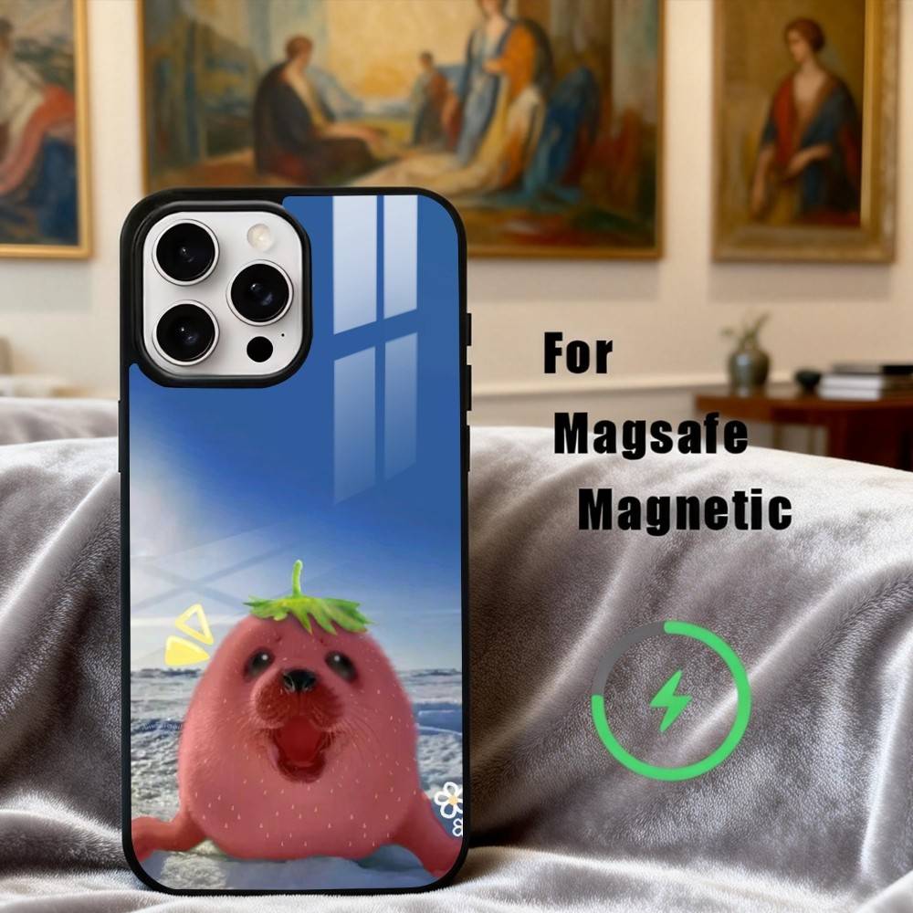 S-Seal F-Funny C-Cute Phone Case For iPhone 17,16,15,14,13,12,Plus,Pro,Max for Magsafe Magnetic Wireless Charging