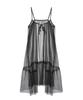Robe Nigaennikol à Pois Transparente Superposée avec Remplissage_Noir