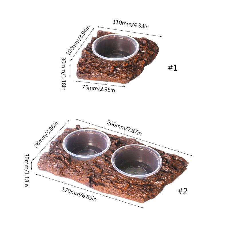 Reptilienschale zum Füttern Wässern Terrariumschalen für Bartagamen Futterablagen Wasserschale für Chamäleons Geckos