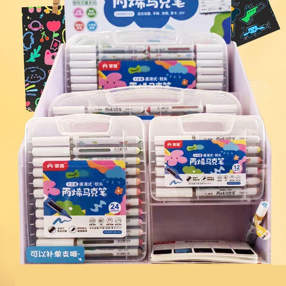 Soft Tip Acrylic Marker Straight Liquid Art Watercolor Pen High-quality Colour Pen  Graffiti